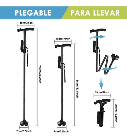 Bastón Plegable con luz LED - NeroPro™ + REGALO SORPRESA 🎁